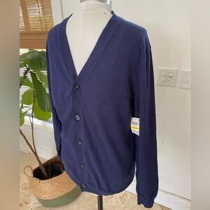 Club Room Blue Button Up Cardigan Small